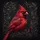 Crimson Bird Golden Chain Ruby Pendant Dark Foliage - Luxury Car Decor Gift for Bird Lovers Spare Tire Cover - 6