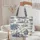 Personalized Name 18th Century Toile Figures Tropical River Scene - Everyday Carry Gift Quilted Tote Bag - 5