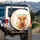 Highland Cow Wildflower Meadow - Farmhouse Decor Gift for Cow Lover Spare Tire Cover - 3
