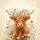 Highland Cow Wildflower Meadow - Farmhouse Decor Gift for Cow Lover Spare Tire Cover - 6