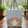 Mushroom Houses Fern Pinecone Floral Wreath Personalized - Everyday Carry Gift for Kids Quilted Tote Bag - 3