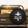 Faith Over Fear Brushstroke Cross Psalms 118:6 - Christian Lifestyle Encouragement Spare Tire Cover - 2