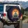 Cheerful Cartoon Jack Russell Dog Driving Green Vintage 1950s Car - Dog Lover Gift Spare Tire Cover - 3