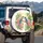 Tropical Birds Peony Flowers Tropical Leaves Branch - Nature Lover Car Decor Gift Spare Tire Cover - 3