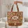 Personalized Vintage Camper Van Autumn Leaves Pumpkins - Travel Essentials Gift Quilted Tote Bag - 5