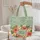 Tropical Palm Fronds Hibiscus Plumeria Floral Wreath - Everyday Carry Gift Quilted Tote Bag - 5