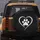 White Paw Print Heart Love Symbol - Pet Lover Car Accessory Gift for Animal Lovers Spare Tire Cover - 5