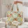 Personalized Name Flower Wreath Daisies Blossoms Florets - Everyday Carry Gift Quilted Tote Bag - 5