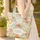 Personalized Name Flower Wreath Daisies Blossoms Florets - Everyday Carry Gift Quilted Tote Bag - 4