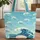 Seafoam Wavelets Cresting Ocean Wave Pearl Medallion - Everyday Carry Gift Quilted Tote Bag - 1