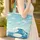 Seafoam Wavelets Cresting Ocean Wave Pearl Medallion - Everyday Carry Gift Quilted Tote Bag - 4