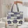 Embroidered Paw Prints Chalk Handwriting Name Pet Lover Everyday Carry Quilted Tote Bag - 5