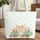 Camper Van Potted Flowers Clouds Stars Personalized Sign - Everyday Carry Gift Quilted Tote Bag - 1