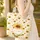 Ornate Sunflower Personalized Floral Wreath - Everyday Carry Gift for Garden Lover Quilted Tote Bag - 4
