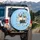 Fawn Black Pugs Dog Bones Paw Prints Crowns Hearts - Dog Lover Gift Spare Tire Cover - 3