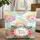 Tropical Hibiscus Palm Frond Rainbow Tie-Dye - Everyday Carry Gift Quilted Tote Bag - 1