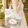 Tropical Hibiscus Palm Frond Rainbow Tie-Dye - Everyday Carry Gift Quilted Tote Bag - 4