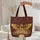 Golden Medieval Dragon Open Book Rose Vines Botanical Damask - Everyday Carry Gift Quilted Tote Bag - 5