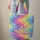 Colorful Fuchsia Purple Blue Yellow Green Butterflies Personalized Name Everyday Carry Gift Quilted Tote Bag - 6