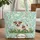 Jack Russell Terrier Wildflower Meadow Floral Wreath Personalized Everyday Carry Gift for Dog Lover Quilted Tote Bag - 1
