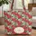 Rose Floral Wreath Personalized Name - Everyday Carry Gift for Rose Lover Quilted Tote Bag - 1