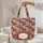 Rose Floral Wreath Personalized Name - Everyday Carry Gift for Rose Lover Quilted Tote Bag - 5