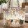 Five Fluffy Kittens Woven Basket Peonies Hydrangeas Personalized Name Everyday Carry Gift for Cat Lover Quilted Tote Bag - 1