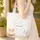 Fox Bunny Floral Wreath Custom Name - Everyday Carry Gift Quilted Tote Bag - 4