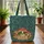 Green Frog Toadstools Mushroom Forest Foliage - Wildlife Lover Gift Quilted Tote Bag - 3