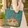 Green Frog Toadstools Mushroom Forest Foliage - Wildlife Lover Gift Quilted Tote Bag - 4