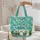 Camper Van Beach Campfire Ocean Waves Seashells Everyday Carry Gift for Travel Lover Quilted Tote Bag - 5