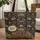 Ornate Horse-Drawn Royal Carriage Botanical Florals - Everyday Carry Gift Quilted Tote Bag - 1