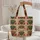 Embroidered African Tribal Masks Personalized Everyday Carry Gift Quilted Tote Bag - 5