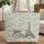 Vintage Light Blue Bicycle Eiffel Tower Blush Pink Roses Butterfly - Travel Essentials Quilted Tote Bag - 1
