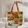 Personalized Retro Camper Campfire Autumn Forest - Everyday Carry Gift Quilted Tote Bag - 5