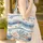 Seashell Starfish Coral Sand Personalized Name Everyday Carry Gift Quilted Tote Bag - 4