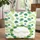 Personalized Name Modern Botanical Clean Tropical Palm Monstera Leaf Wreath Everyday Carry Quilted Tote Bag - 1