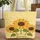 Personalized Sunflowers Floral Wreath Scattered Leaf - Market Day Gift Quilted Tote Bag - 1
