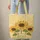 Personalized Sunflowers Floral Wreath Scattered Leaf - Market Day Gift Quilted Tote Bag - 6