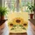 Personalized Sunflowers Floral Wreath Scattered Leaf - Market Day Gift Quilted Tote Bag - 3