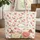 Peony Monarch Butterfly Floral Wreath Peach Blossom Willow Leaf Everyday Carry Gift Quilted Tote Bag - 1