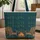 Rustic Adirondack Chairs Campfire Pine Trees Night Sky - Everyday Carry Gift Quilted Tote Bag - 1