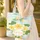Tropical Plumeria Flower Wreath Ocean Waves Beach - Everyday Carry Gift Quilted Tote Bag - 4