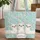 White Llamas Botanical Floral Wreath Personalized Name Everyday Carry Gift Quilted Tote Bag - 1