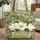 Personalized White Magnolia Blooms Botanical Leaf Garland - Everyday Carry Gift Quilted Tote Bag - 1
