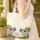 Raccoons Wildflower Floral Wreath Your Name - Wildlife Lover Gift Quilted Tote Bag - 4
