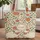 Botanical Vines Blooming Flowers Plush Sheep Floral Wreath Personalized Name - Everyday Carry Gift Quilted Tote Bag - 1