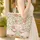 Botanical Vines Blooming Flowers Plush Sheep Floral Wreath Personalized Name - Everyday Carry Gift Quilted Tote Bag - 4