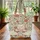 Botanical Vines Blooming Flowers Plush Sheep Floral Wreath Personalized Name - Everyday Carry Gift Quilted Tote Bag - 3