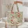 Botanical Vines Blooming Flowers Plush Sheep Floral Wreath Personalized Name - Everyday Carry Gift Quilted Tote Bag - 5